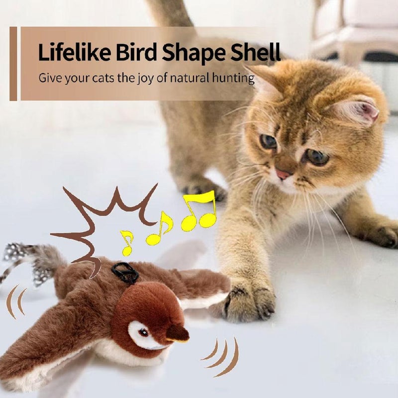 Flying Bird Cat Toy, Flappy Bird Cat Toy Flappy Chase Interactive Cat Toy,flappychase Flapping Flying Bird Cat Toy With Melody for Indoor - Image 2